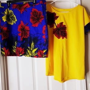 African ankara print shorts set